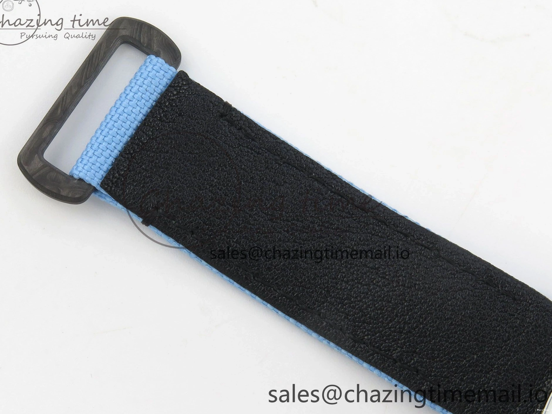 MiroTime 0403 Attractive Daytona DIW Carbon Case and Bezel DIWF Edition Black Dial on Blue Nylon Strap A 71